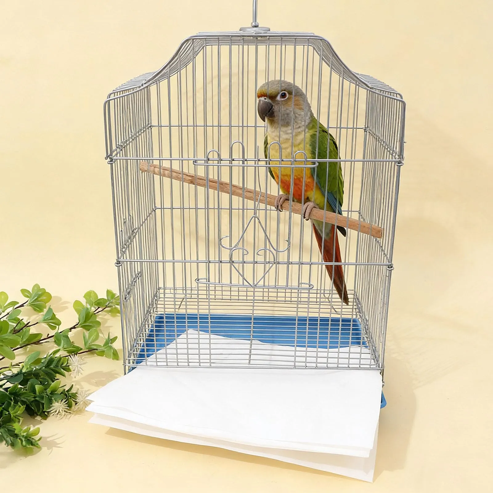 Allazone 100 Fogli in Tessuto Non Tessuto per Gabbie per Uccelli, Fogli di Carta per Gabbie per Uccelli, Pretagliati e Assorbenti per Gabbie per Animali Domestici, 40 x 40cm - immagine 7