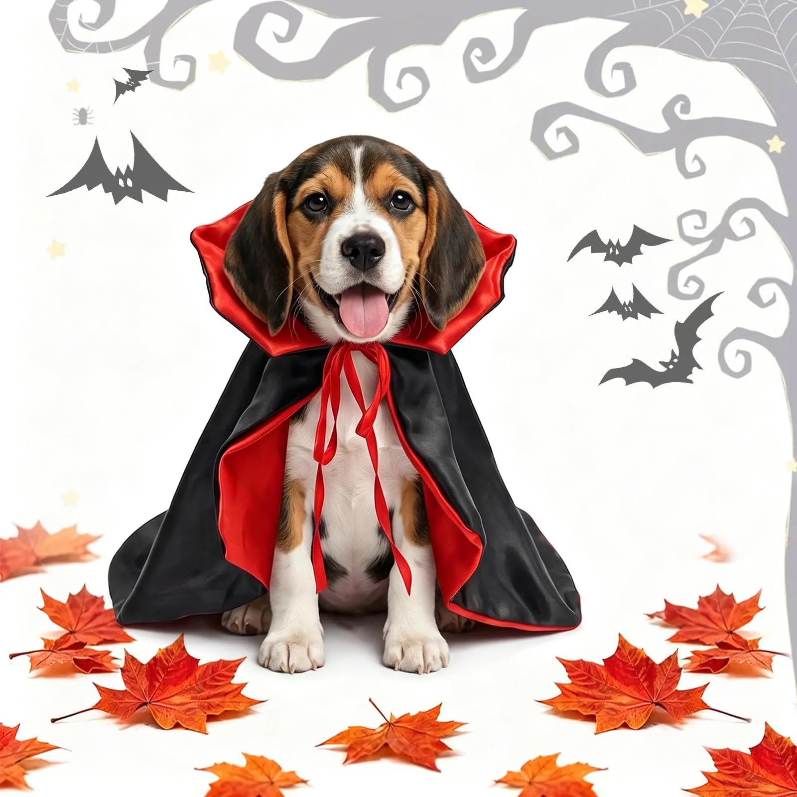 SINAYREK Halloween Mantello Vampiro Costume Gatto Cane Leggero - immagine 1