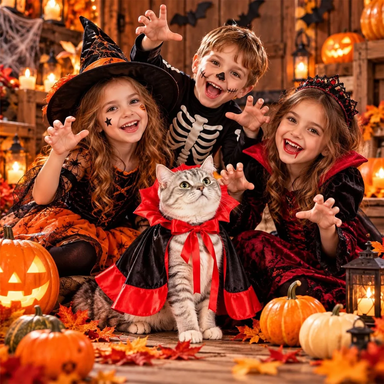 BIVYAX 1 Costume Halloween Gatto Vampiro, Mantello in Velluto Taglia Unica per Gatti, Ideale per Carnevale, Cosplay, Feste in Maschera, Foto Divertenti e Momenti Indimenticabili con il Tuo Animale - immagine 5