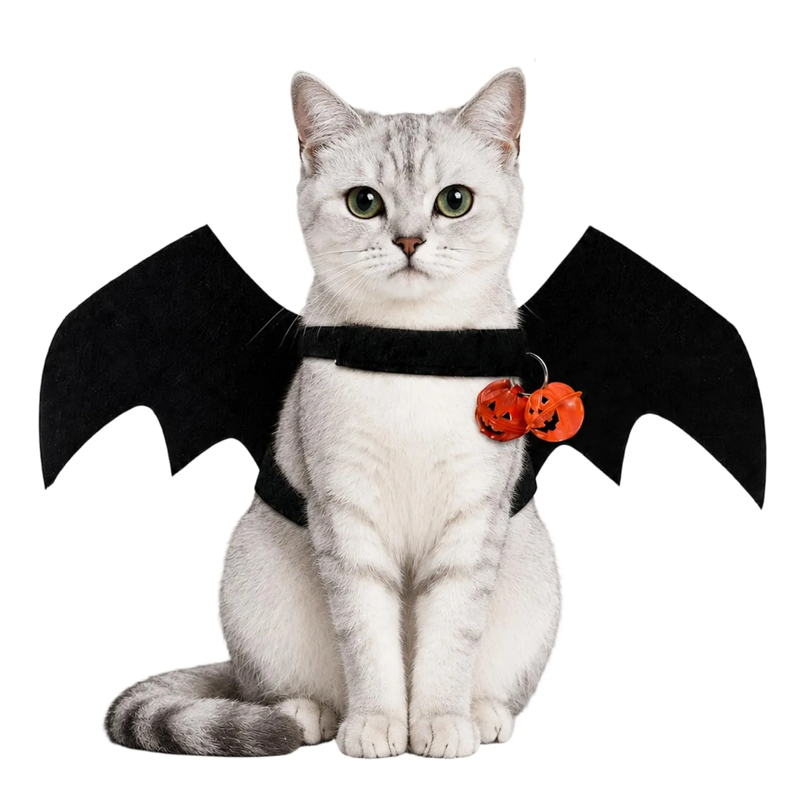 HUHLBU 1 Pezzo Ali di Pipistrello per Animali, Costume Halloween per Gatto e Cane con Chiusura a Strappo (48 x 20 cm) - immagine 1
