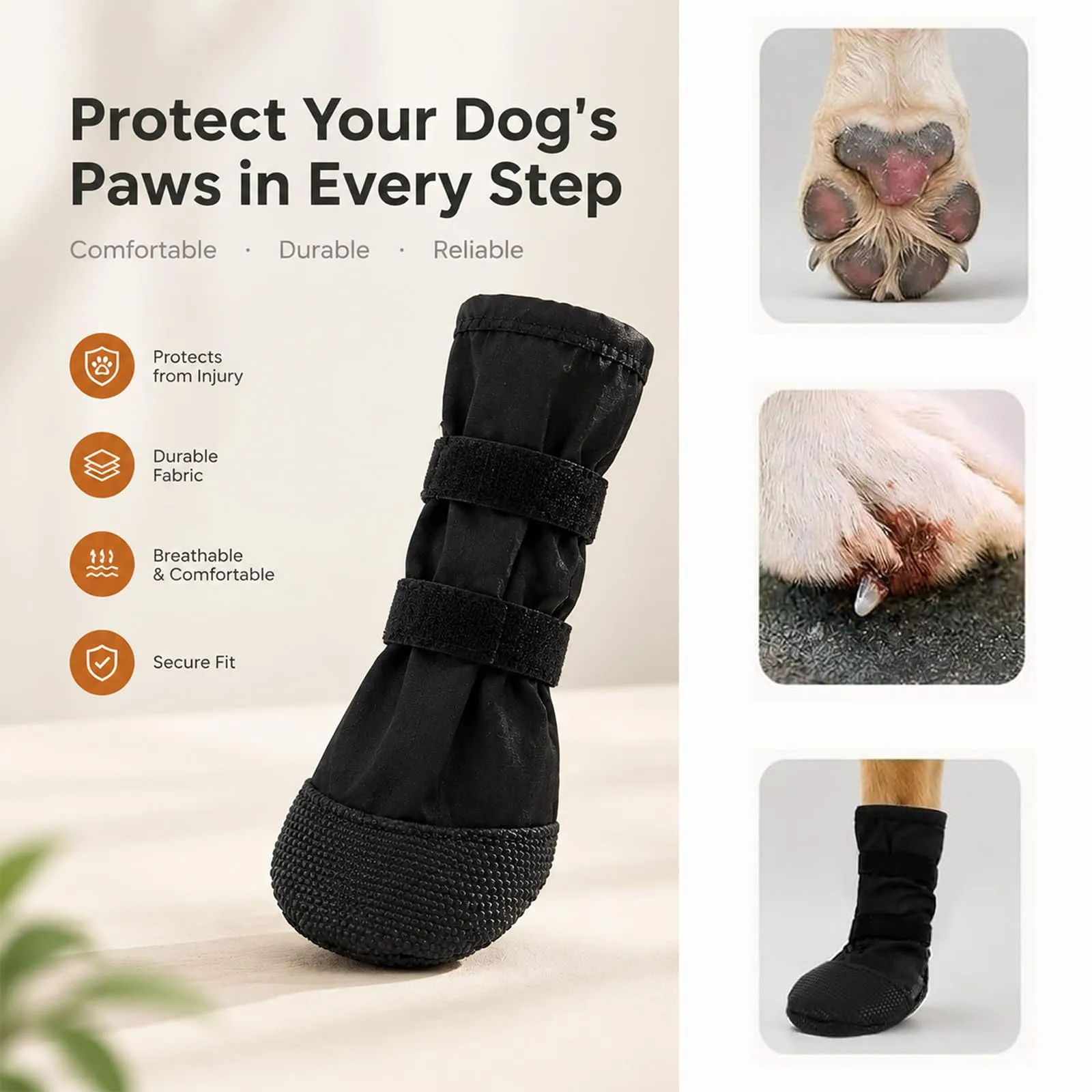 Scarpe per cani, protezione contro le perdite, antiscivolo, protezione - immagine 4