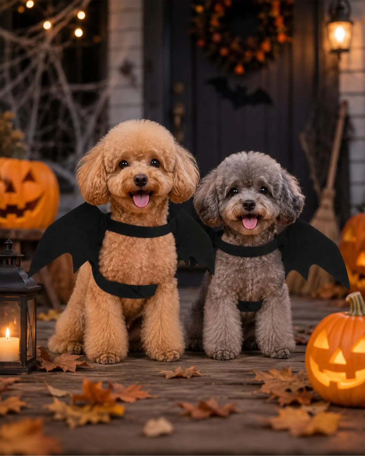 FOKZIL Ali Pipistrello Feltro Costume Halloween per Cani e Gatti, Taglia M (52x25cm), | Finitura Morbida con Chiusura Rapida | Design Ergonomico per Sedere e Muoversi Liberi - immagine 7