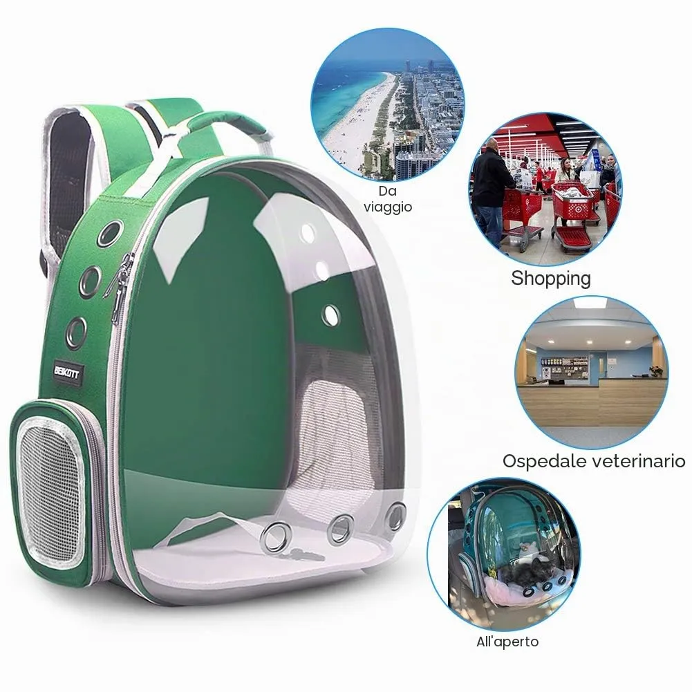 BEIKOTT Aukor Zaino per animali domestici, Capsule-GR, Durevole, Ecologico, Spazioso, per Gatti, Taglia Piccola, Moderno, per Viaggi in aereo con animali domestici - immagine 5