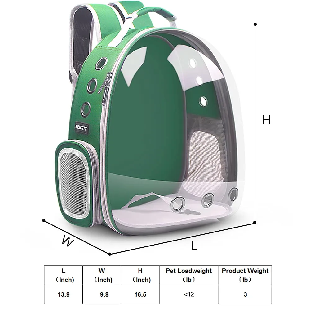 BEIKOTT Aukor Zaino per animali domestici, Capsule-GR, Durevole, Ecologico, Spazioso, per Gatti, Taglia Piccola, Moderno, per Viaggi in aereo con animali domestici - immagine 6