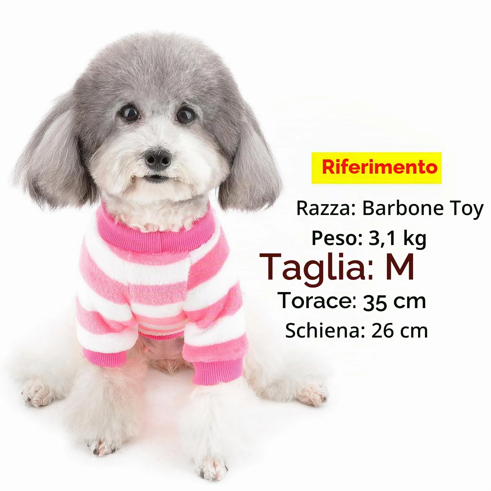 ZUNEA Maglione Invernale per Cani Piccola Taglia Cappottino in pile Caldo per Cuccioli Giacca a Righe Morbida in Velluto Chihuahua Gatti Giubbotti Abbigliamento Cani Ragazze Ragazzi Vestiti Rosa S - immagine 3