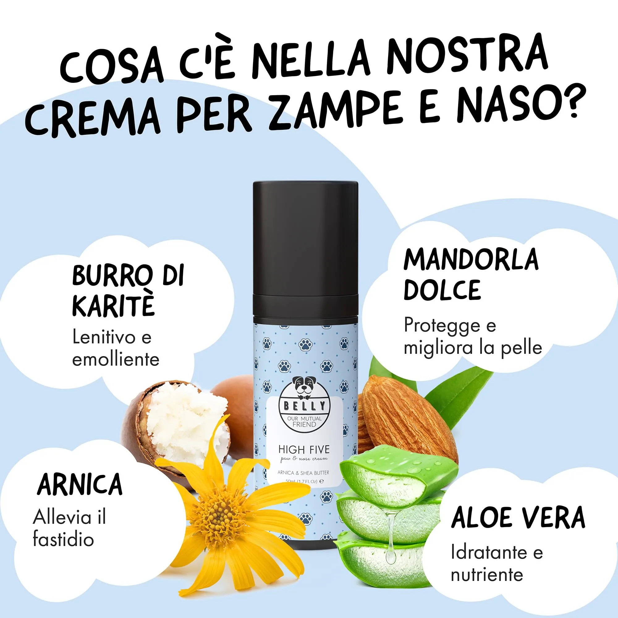 Belly Crema Polpastrelli Cane, 100% Naturale, Protezione Asfalto Caldo, 50g - immagine 3