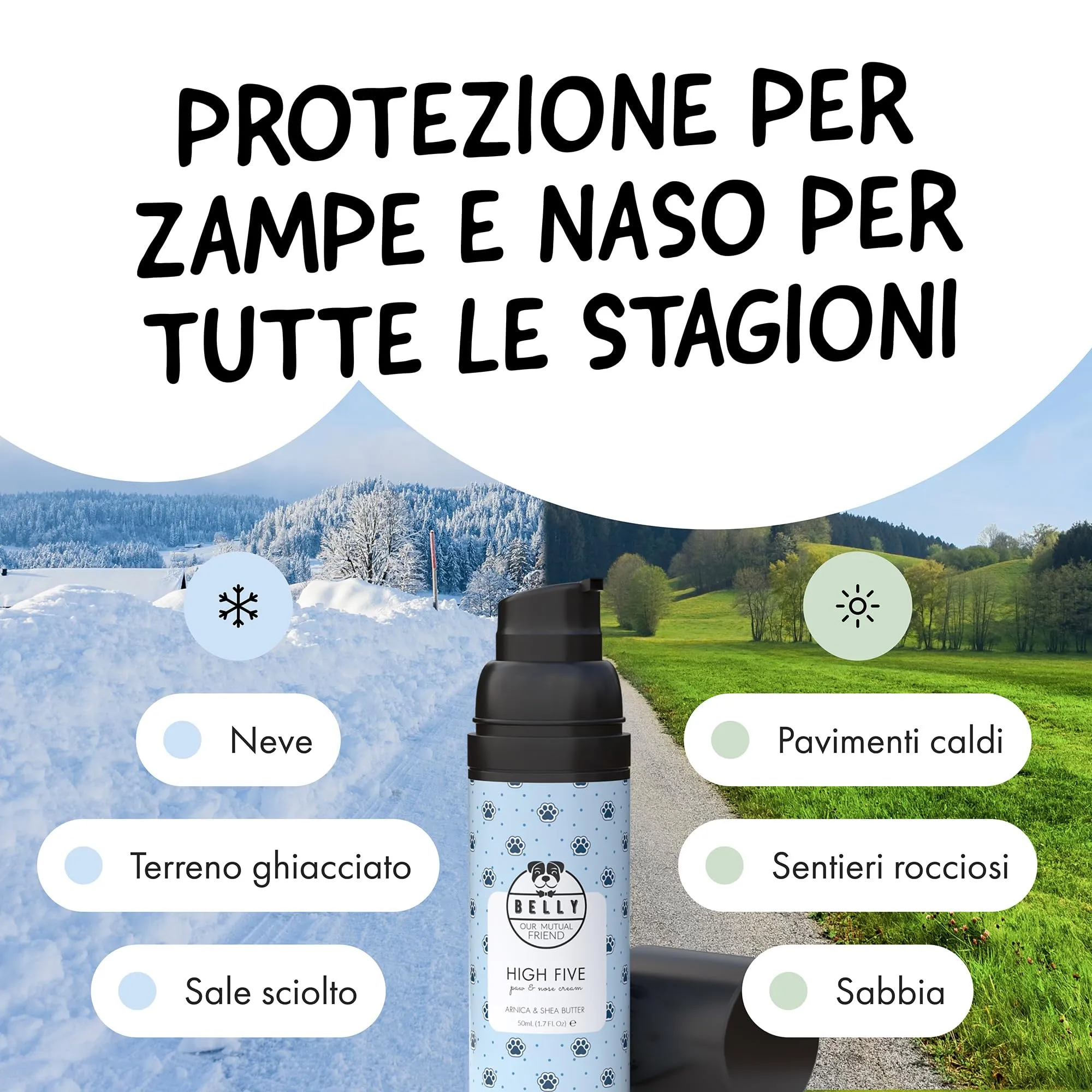 Belly Crema Polpastrelli Cane, 100% Naturale, Protezione Asfalto Caldo, 50g - immagine 5