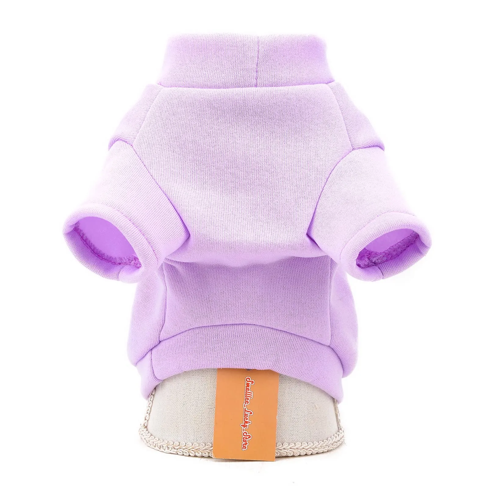 SMALLLEE_LUCKY_STORE Simpatico cartone animato cucciolo felpa in pile pullover maglioni per cani di piccola taglia media gatto Yorkie Chihuahua gattino caldo autunno inverno vestiti, viola, XXL - immagine 7