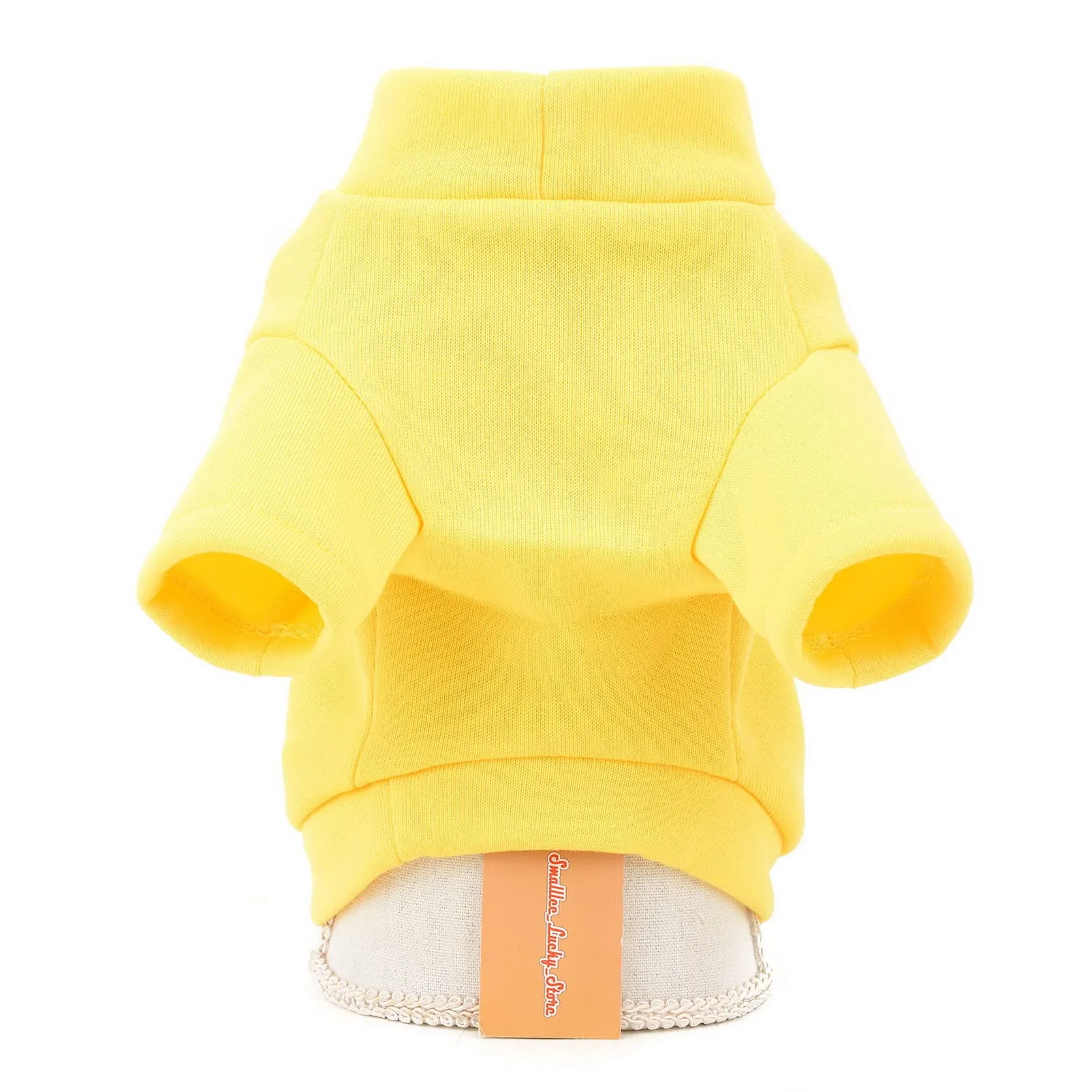 SMALLLEE_LUCKY_STORE Simpatico cartone animato cucciolo felpa in pile pullover maglioni per cani di piccola taglia media gatto Yorkie Chihuahua gattino caldo autunno inverno vestiti, Giallo, M - immagine 7