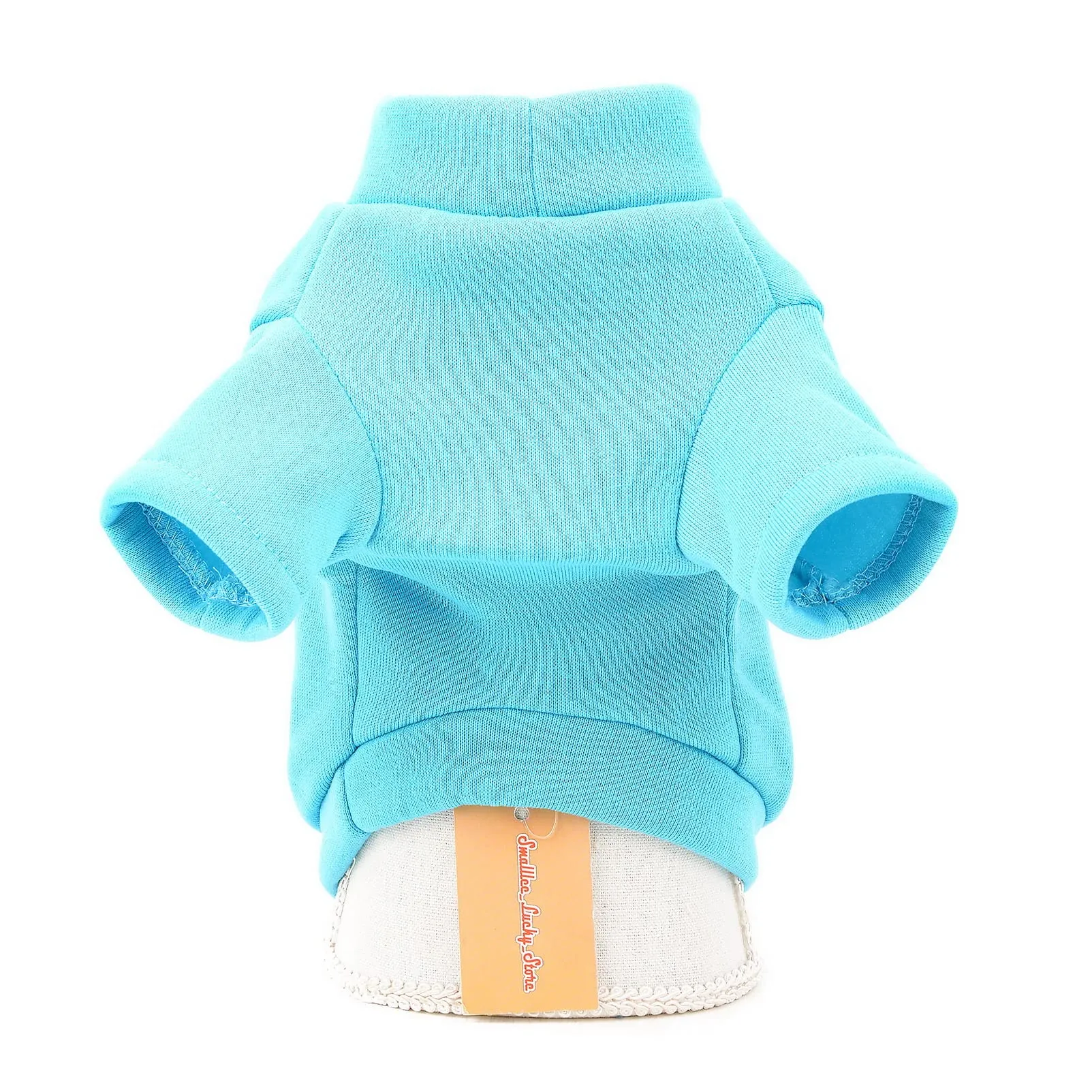 SMALLLEE_LUCKY_STORE Simpatico cartone animato cucciolo felpa in pile pullover maglioni per cani di piccola taglia media gatto Yorkie Chihuahua gattino caldo autunno inverno vestiti, blu, L - immagine 7