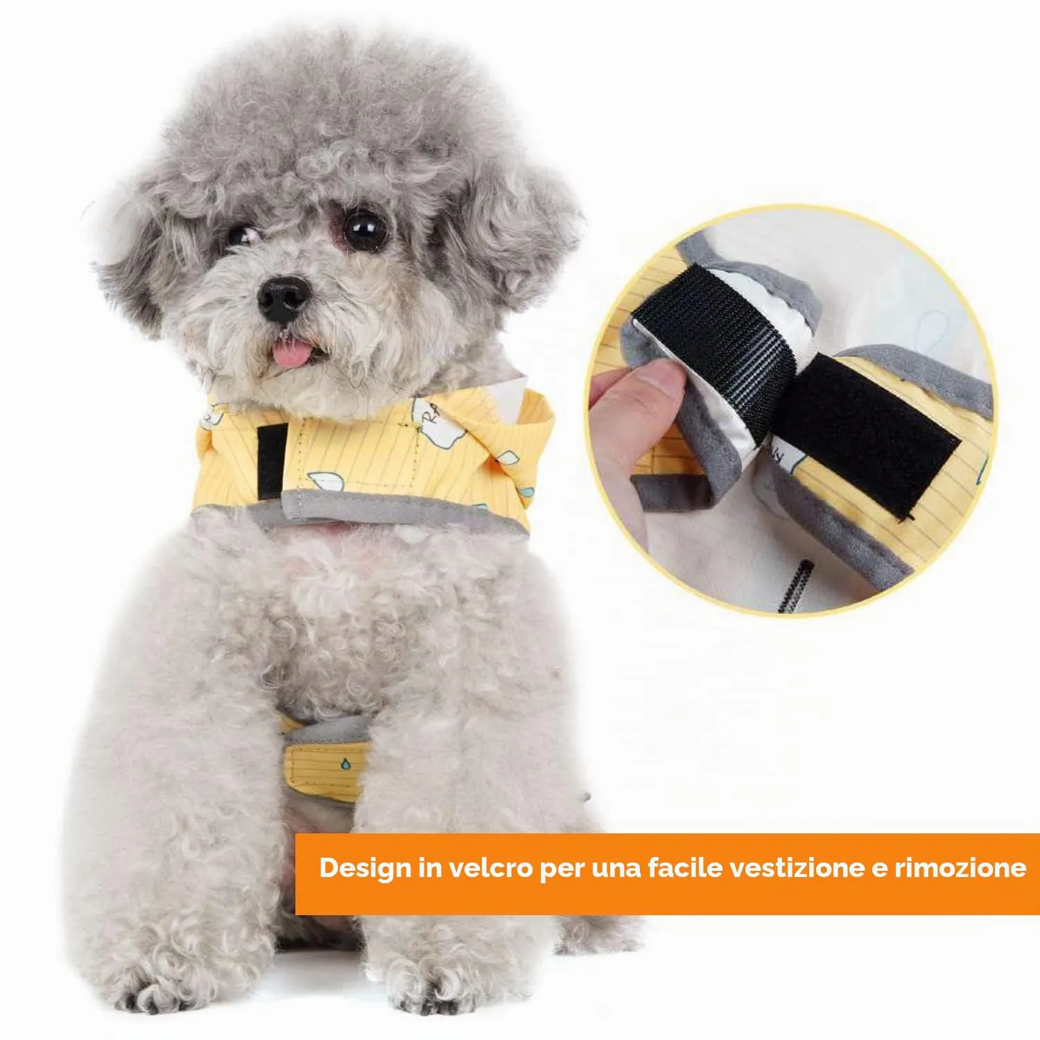BPS Impermeabile impermeabile per animali domestici, cani impermeabili con cappuccio, tasca per cani di piccola taglia poliestere (S, blu) - immagine 4