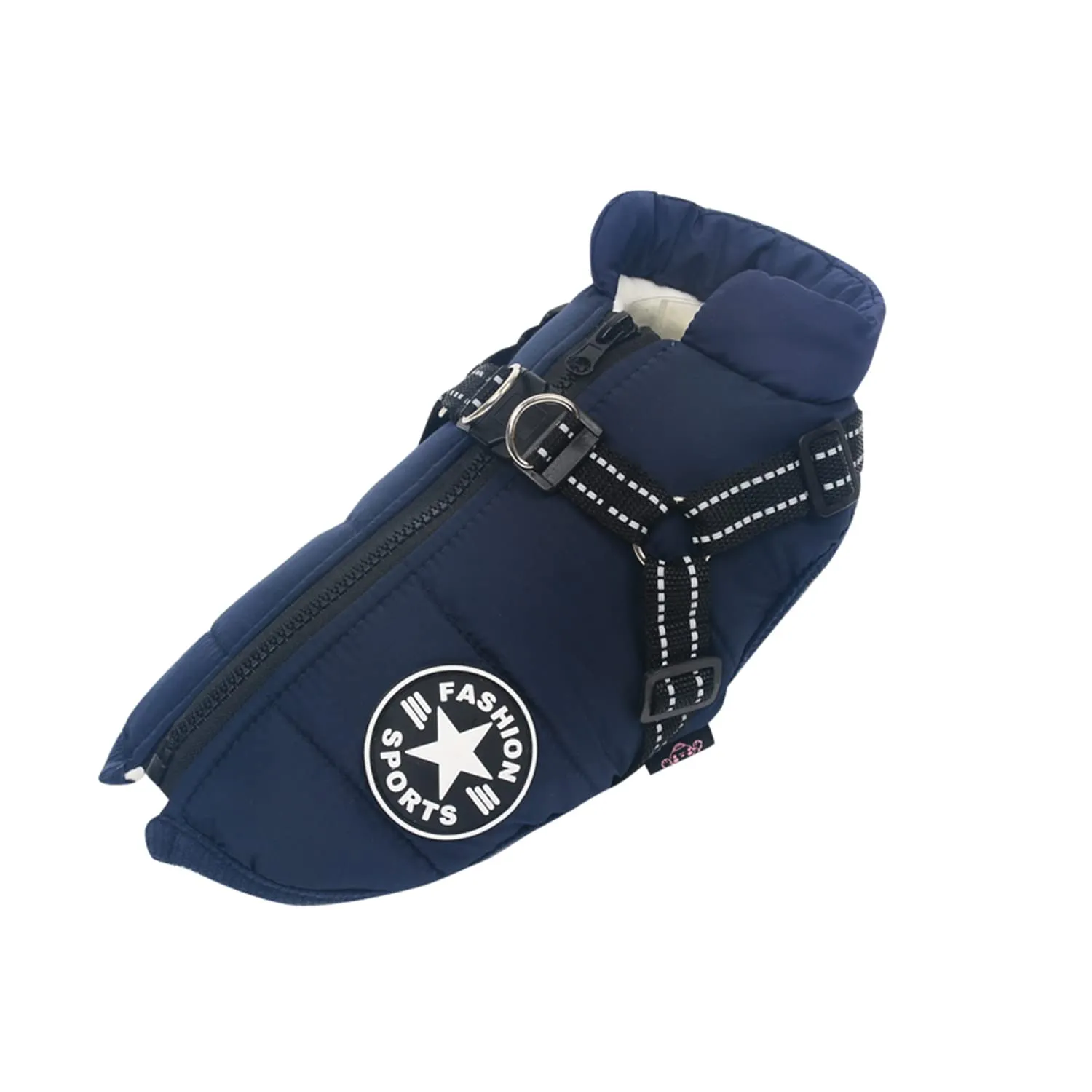 Ectkuee Giubbotto per cani invernali Cappotti antivento impermeabili 2 in 1 Vestiti per la stagione fredda gilet imbracatura giacca calda invernale cuccioli piccola - immagine 1