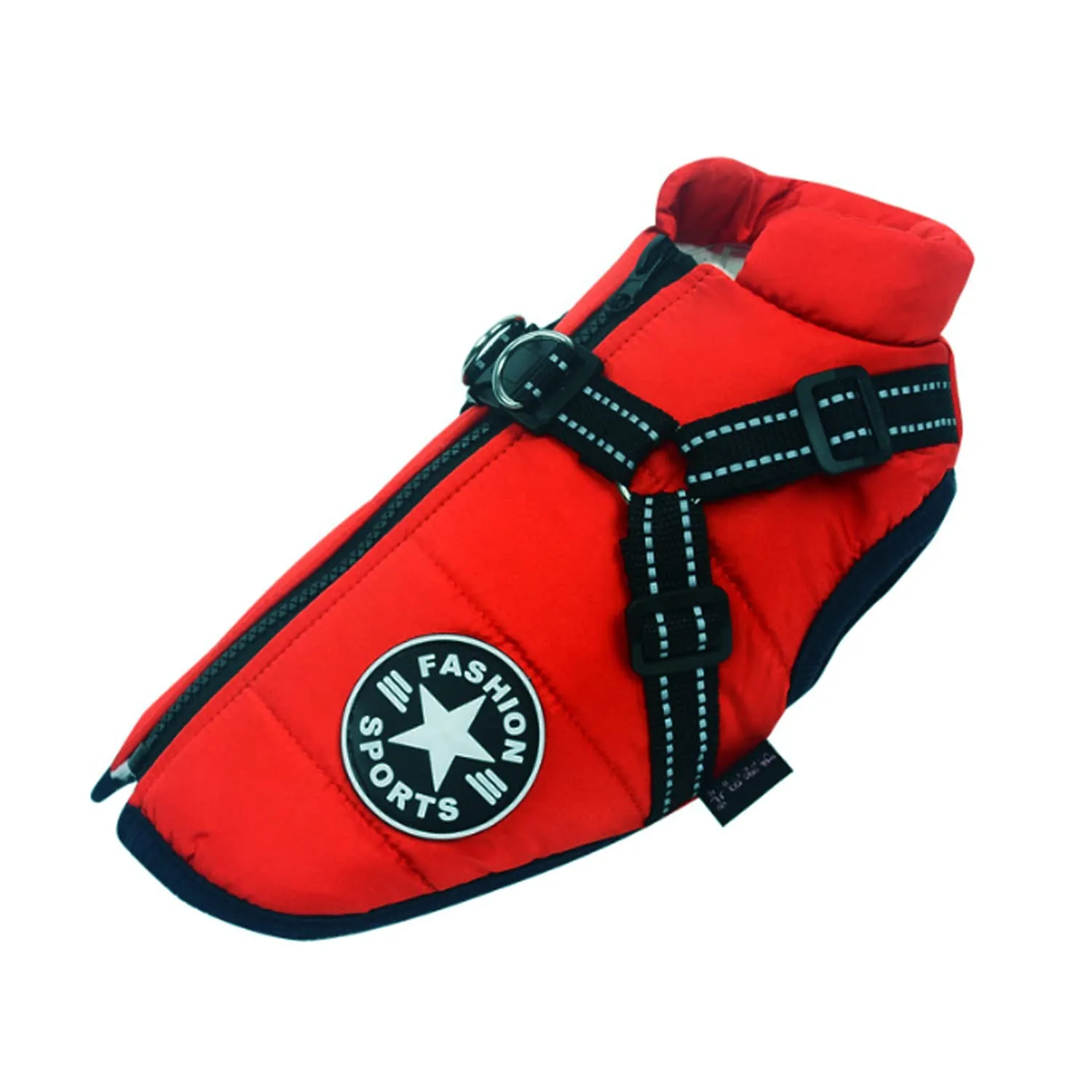 Ectkuee Giubbotto per cani invernali Cappotti antivento impermeabili 2 in 1 Vestiti per la stagione fredda gilet imbracatura giacca calda invernale cuccioli piccola - immagine 1