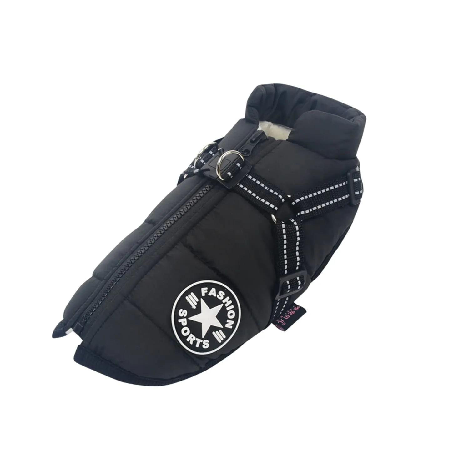 Ectkuee Giubbotto per cani invernali Cappotti antivento impermeabili 2 in 1 Vestiti per la stagione fredda gilet imbracatura giacca calda invernale cuccioli piccola - immagine 1