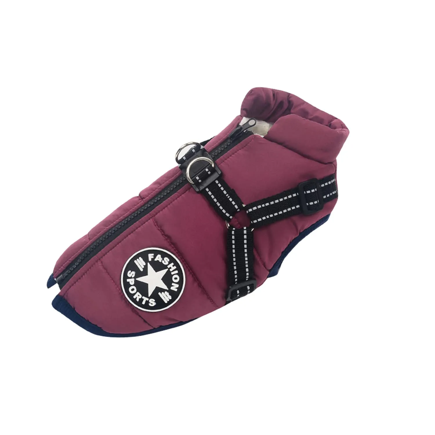 Ectkuee Giubbotto per cani invernali Cappotti antivento impermeabili 2 in 1 Vestiti per la stagione fredda gilet imbracatura giacca calda invernale cuccioli piccola - immagine 1