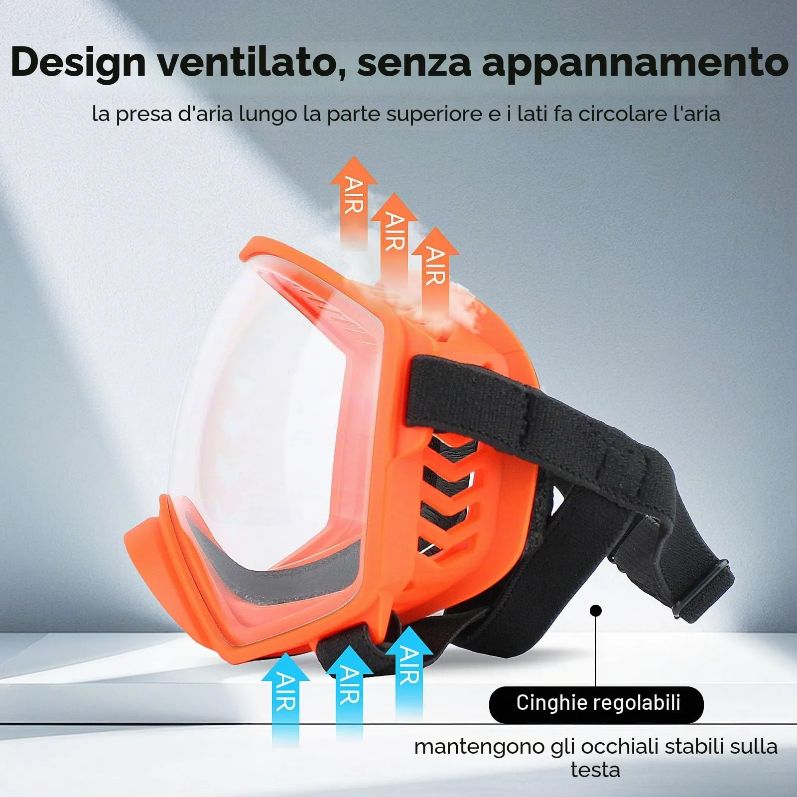 NAMSAN Occhiali da Sole per Cani Protezione UV Occhiali da Sole per Animali Domestici Fascia Regolabile e Cuscinetti di Schiuma Proteg Gono GliOcchi per Cani di Grossa Taglia - Arancio - immagine 4