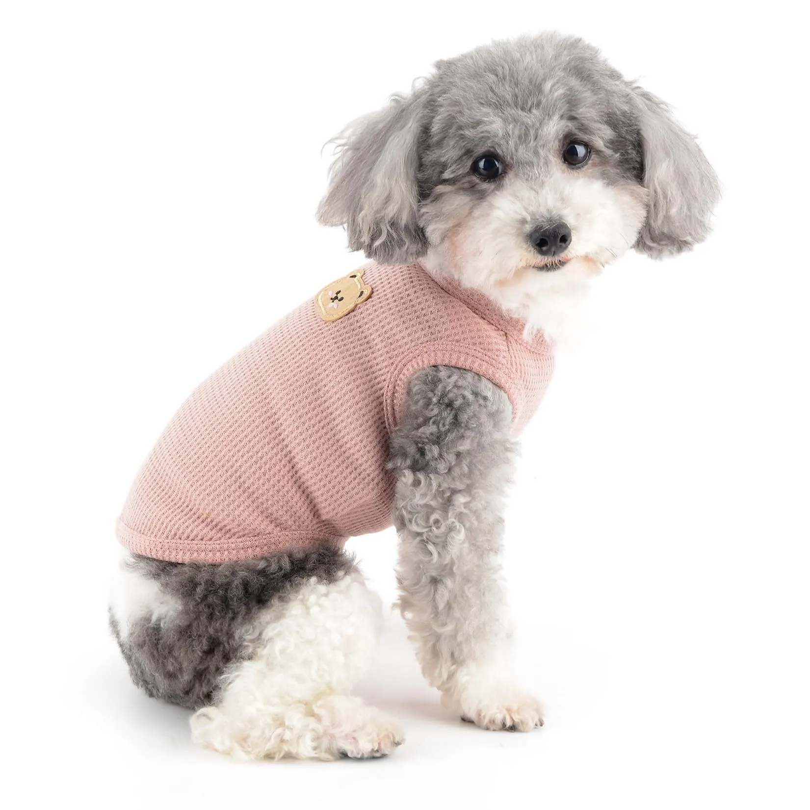 Zunea Camicie per cani di piccola taglia Gilet estivo Pet T-Shirt Cucciolo Ragazza Ragazzo Vestiti Morbido Traspirante Basic Tee Shirt Elastico Senza Maniche Canottiera Doggie Chihuahua Cat Felpa - immagine 8