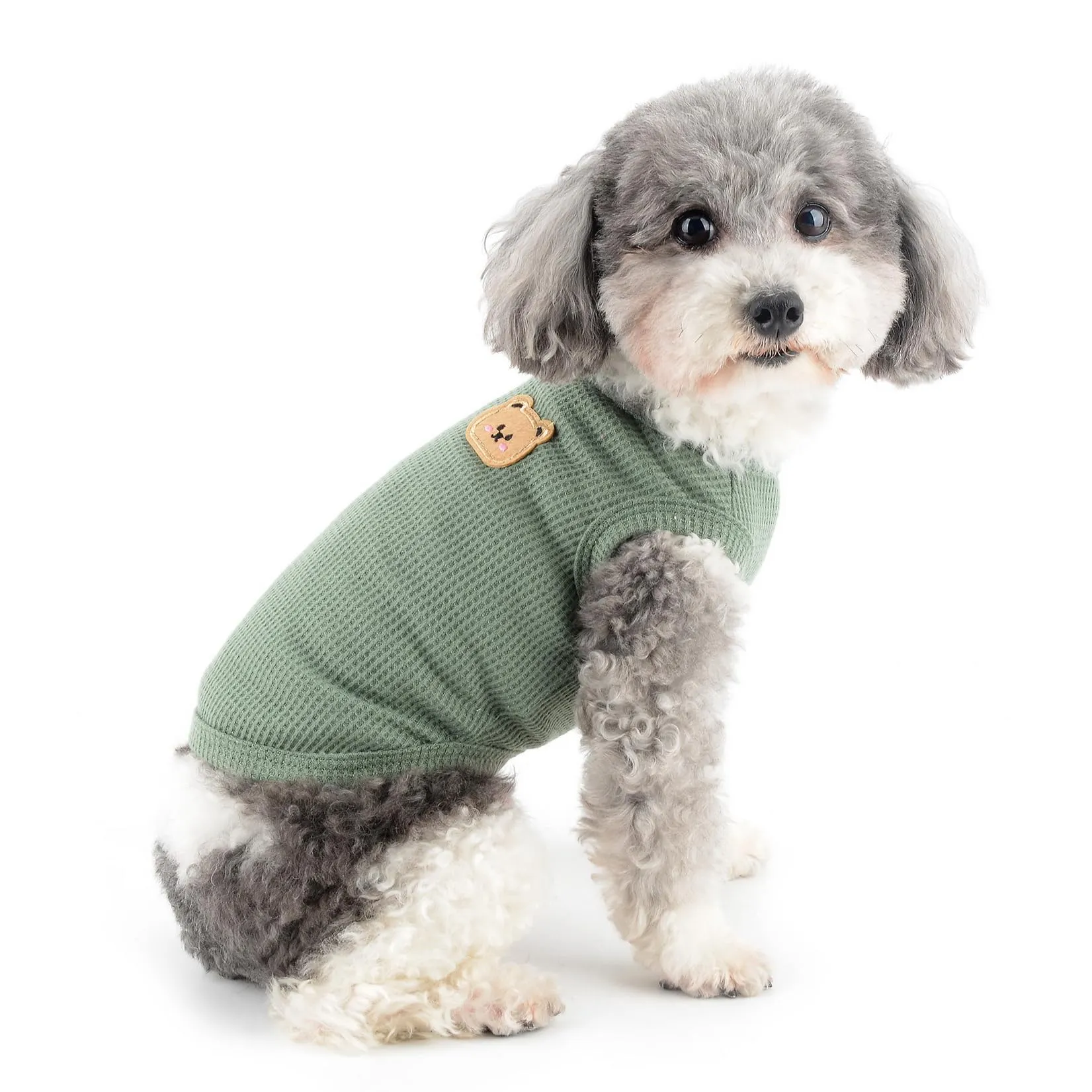 Zunea Camicie per cani di piccola taglia gilet estivo t-shirt morbida traspirante vestiti per cuccioli maglietta di base canotta senza maniche per animali domestici canottiera chihuahua yorkie gatto - immagine 8