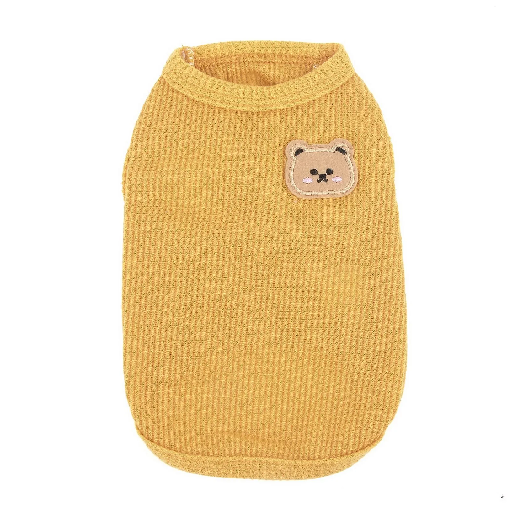 Zunea Camicie per cani di piccola taglia Gilet estivo Pet T-Shirt Cucciolo Ragazza Ragazzo Vestiti Morbido Traspirante Basic Tee Shirt Elastico Senza Maniche Canottiera Doggie Chihuahua Cat Felpa - immagine 5