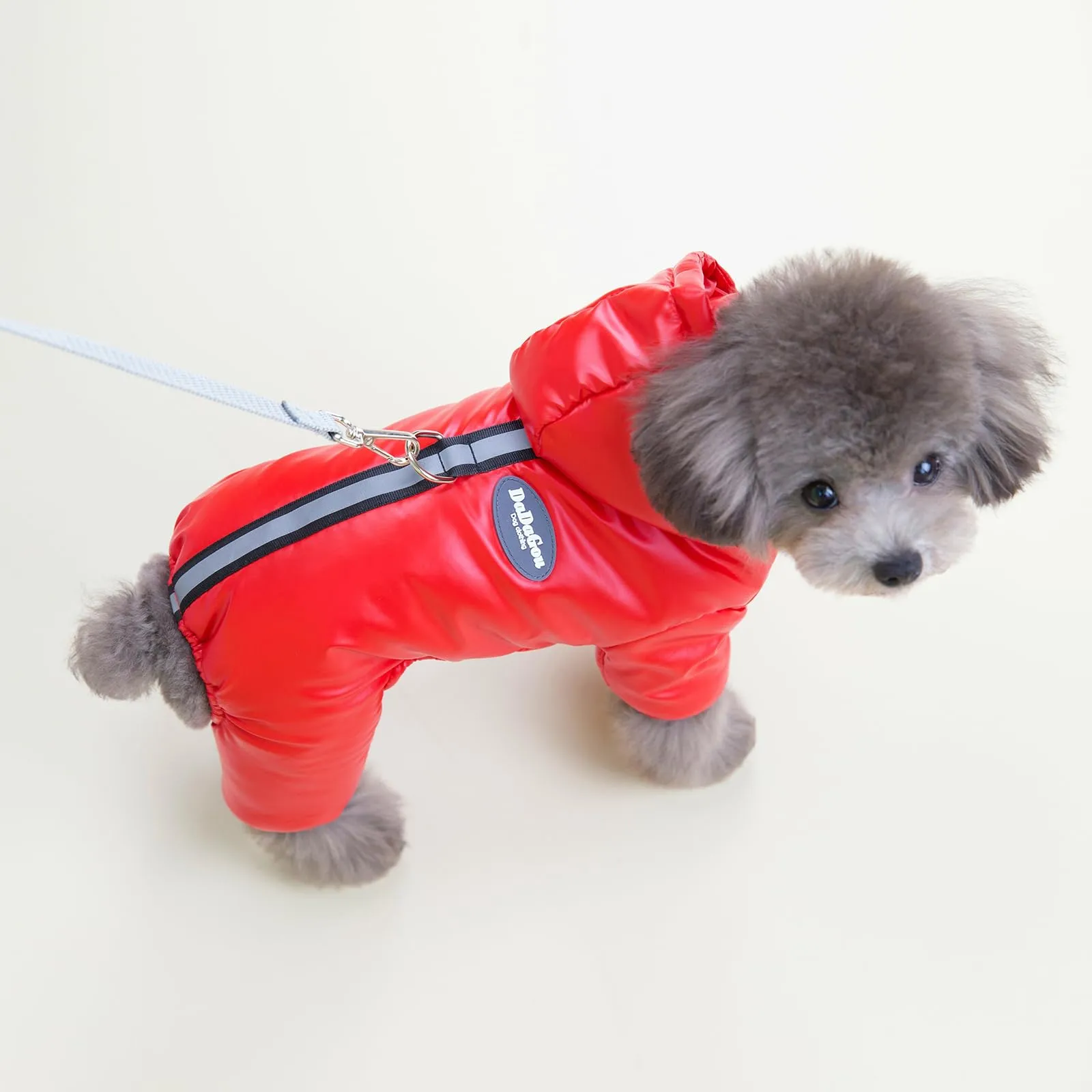Izefia Cappotto del Cane Antivento Giacca Fredda 4 Gambe Tuta Calda Invernale Vestiti Spessi Della Neve Cotone Cappotto del Cane per Il Piccolo Gatto Medio - immagine 5