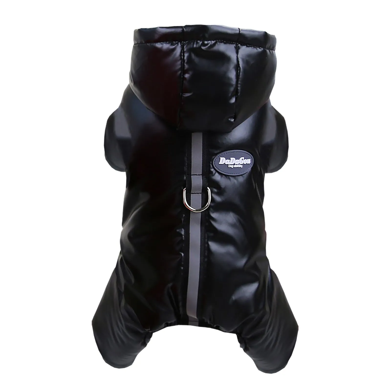 Izefia Cappotto del Cane Antivento Giacca Fredda 4 Gambe Tuta Calda Invernale Vestiti Spessi Della Neve Cotone Cappotto del Cane per Il Piccolo Gatto Medio - immagine 1