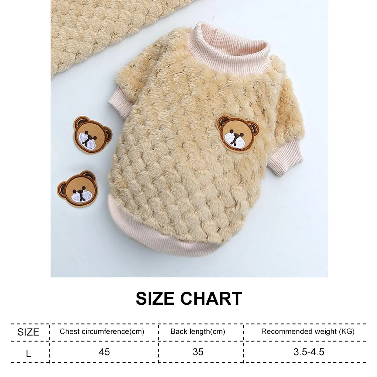 Maglioncino Cane, Caldo Maglioncino Per Cani, Maglione Per Cane, Maglione per Animali Domestici, Maglione Dolcevita per Cani, Maglione a Caldo Pullover Outwear Cappotti Freddi per Cani Gatti,giallo - immagine 2