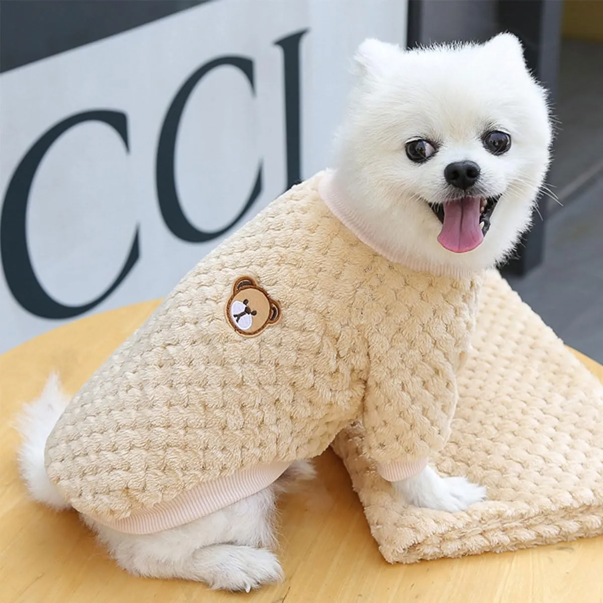 Maglioncino Cane, Caldo Maglioncino Per Cani, Maglione Per Cane, Maglione per Animali Domestici, Maglione Dolcevita per Cani, Maglione a Caldo Pullover Outwear Cappotti Freddi per Cani Gatti,giallo - immagine 5