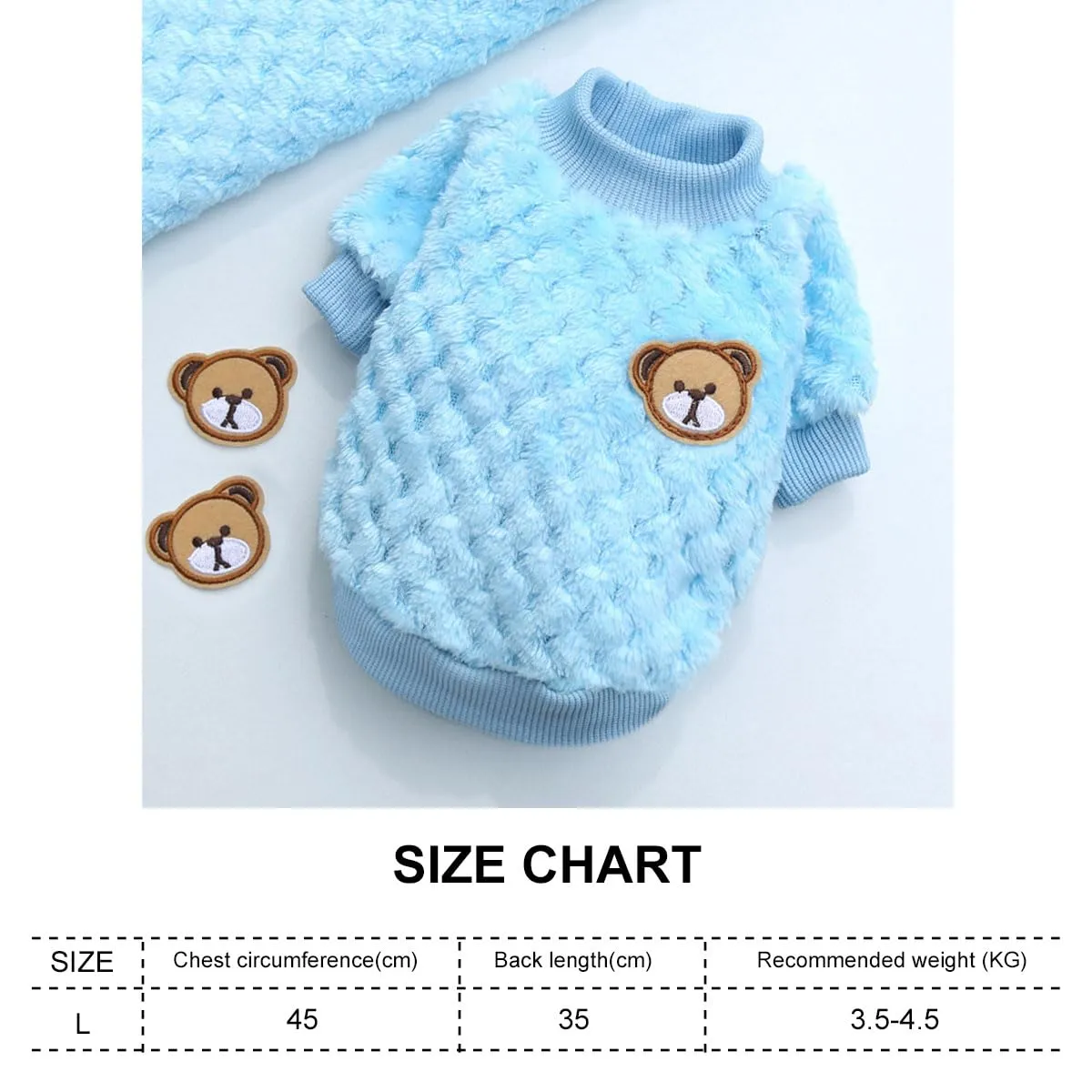 Maglioncino Cane, Caldo Maglioncino Per Cani, Maglione Per Cane, Maglione per Animali Domestici, Maglione Dolcevita per Cani, Maglione a Caldo Pullover Outwear Cappotti Freddi per Cani Gatti,blu - immagine 2