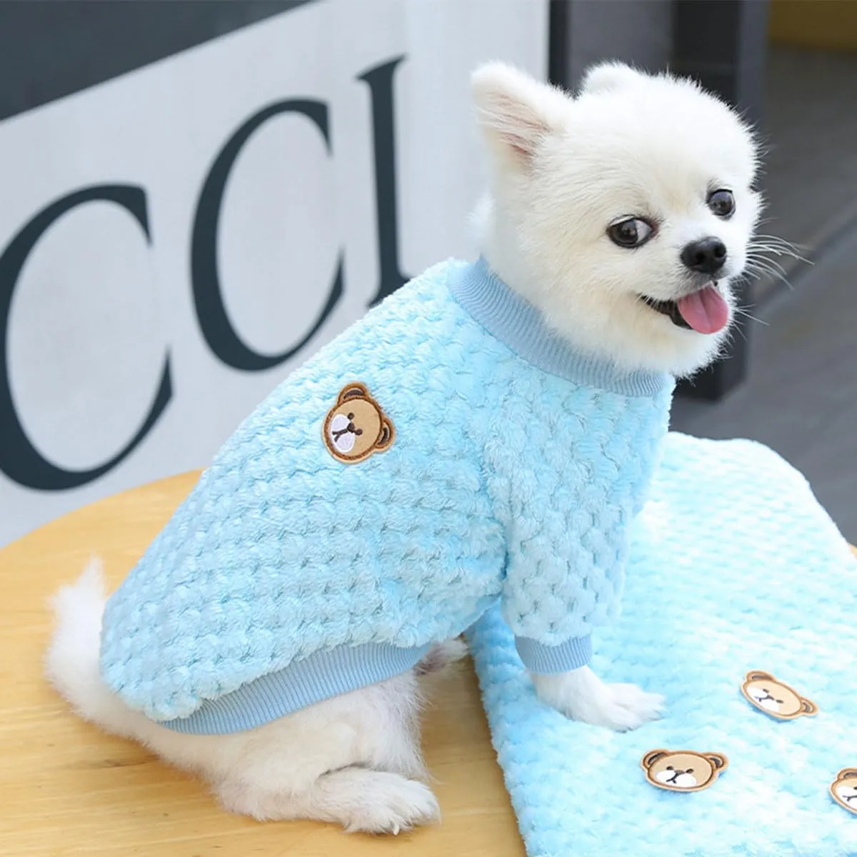 Maglioncino Cane, Caldo Maglioncino Per Cani, Maglione Per Cane, Maglione per Animali Domestici, Maglione Dolcevita per Cani, Maglione a Caldo Pullover Outwear Cappotti Freddi per Cani Gatti,blu - immagine 5
