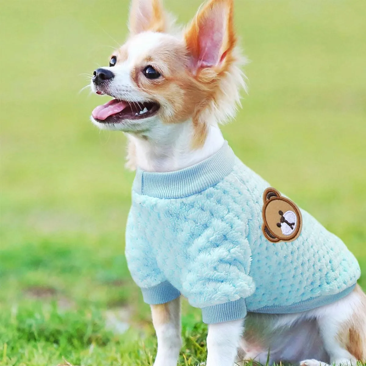 Maglioncino Cane, Caldo Maglioncino Per Cani, Maglione Per Cane, Maglione per Animali Domestici, Maglione Dolcevita per Cani, Maglione a Caldo Pullover Outwear Cappotti Freddi per Cani Gatti,blu - immagine 7