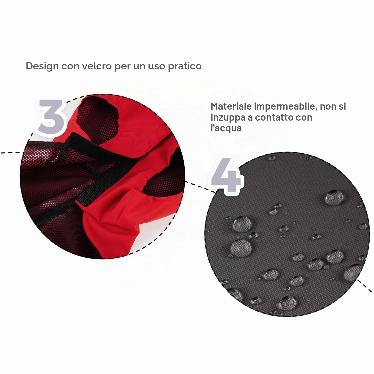 BPS BPS-16175AZ - Giacca impermeabile per cani con cappuccio e tasca per cani di taglia piccola, media e grande, materiale 100% poliestere (L, blu decorativo) - immagine 6