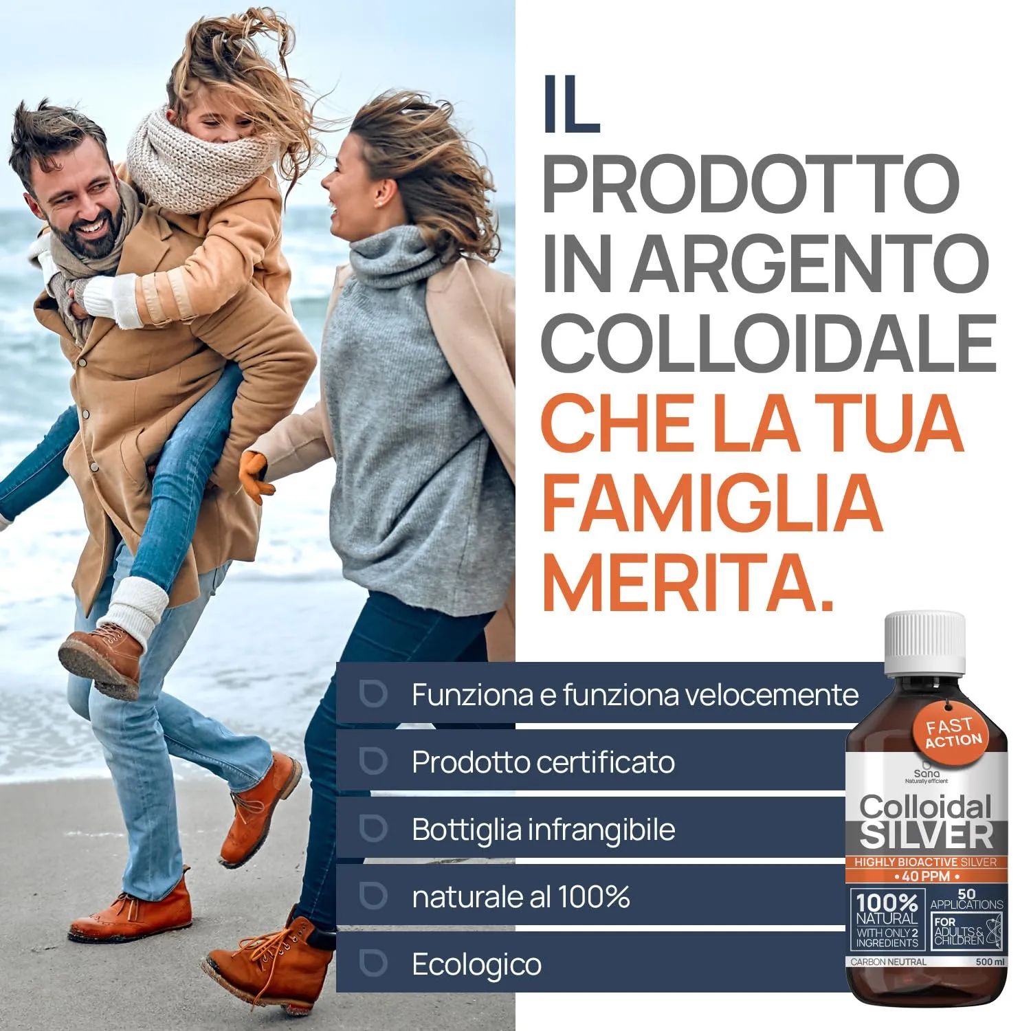 Argento colloidale, 40 PPM, 1 litro, acqua d'argento di alta qualità, più forte di 25 ppm, per uomo, cane e gatto, carbonio neutro, 100% naturale con 2 ingredienti - immagine 7