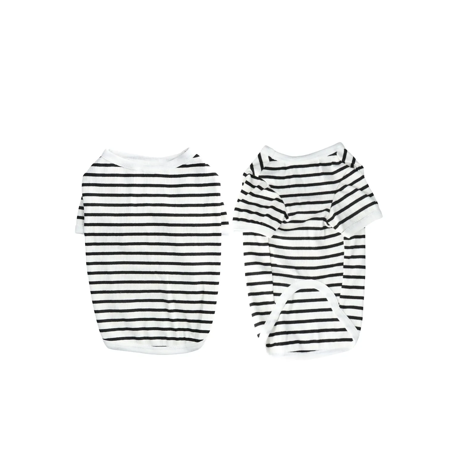 Shengxi Maglioncino Cane T-shirt in Cotone a Righe Per Cani Estivo Traspirante Maglietta con Maniche Magliette Morbido Elasticizzata per Chihuahua Bulldog Piccola Gatti (S) - immagine 1