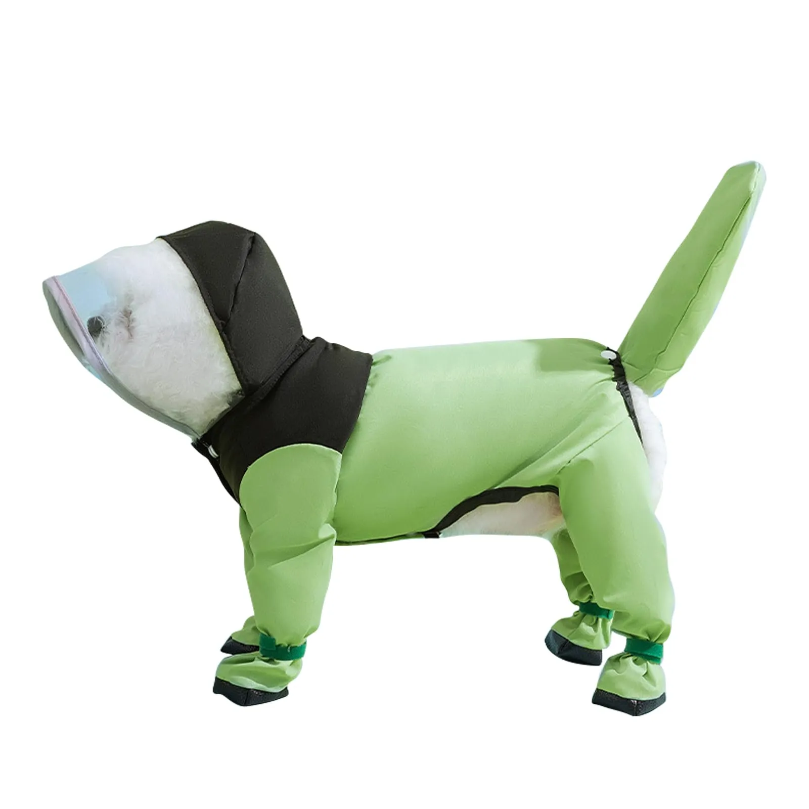 PETCUTE Impermeabile per Cani con Cappuccio, Cappotto Impermeabile per Cani con Strisce Riflettenti, Bottone a Pressione,Leggera Cappotto Cane Antipioggia per Cani di Piccola e Media Taglia - immagine 1