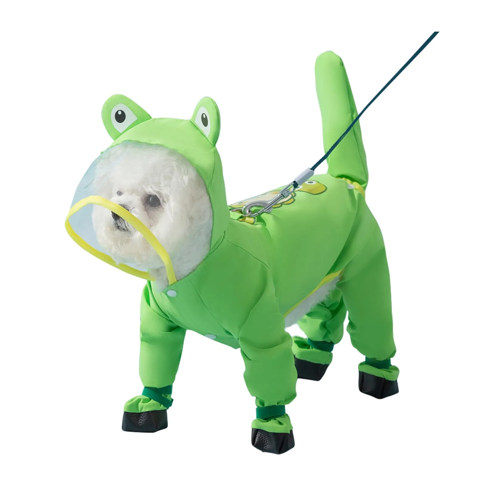 PETCUTE Impermeabile per Cani con Cappuccio, Cappotto Impermeabile per Cani con Strisce Riflettenti, Bottone a Pressione,Leggera Cappotto Cane Antipioggia per Cani di Piccola e Media Taglia - immagine 1