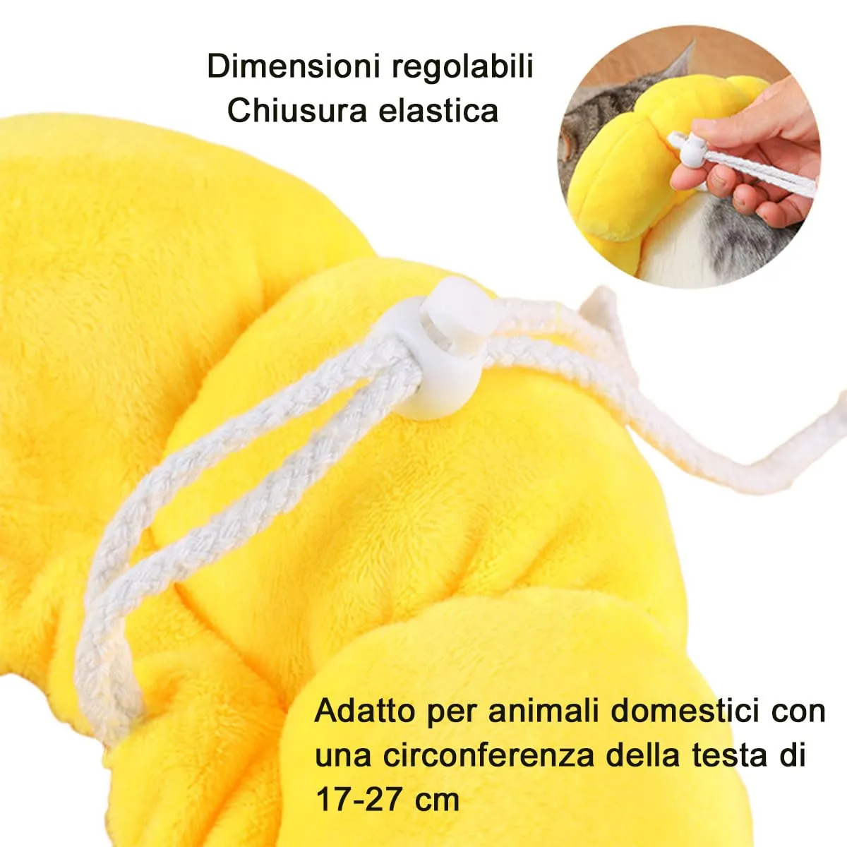 CUEMOON Collare per Gatti e Cani, Morbido Anti Morso Collare Protettivo per Animali Domestici Dopo l'Intervento Chirurgico - immagine 5