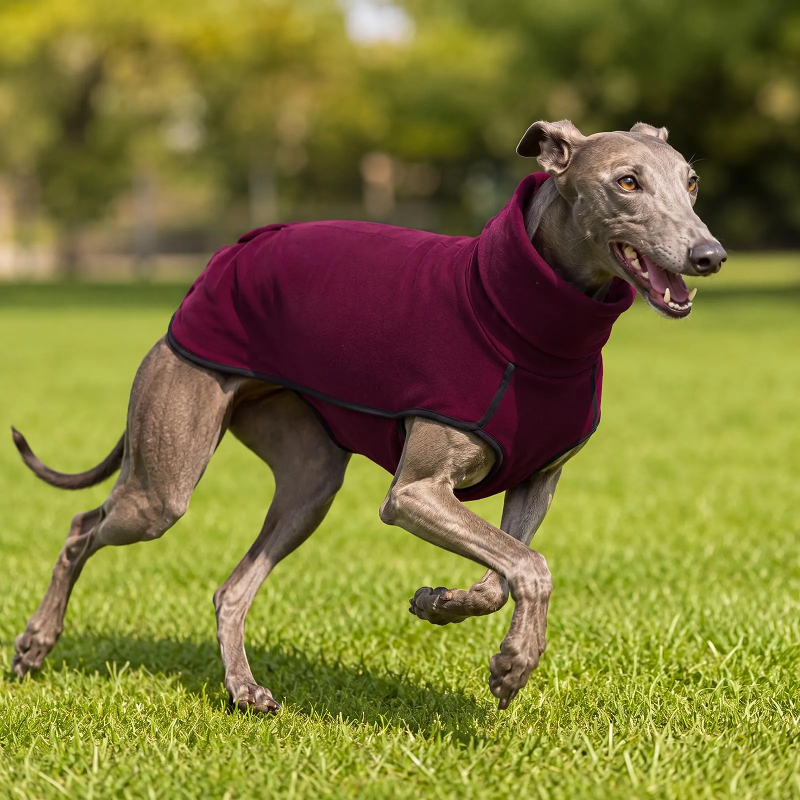 MOKATES Abbigliamento per cani Greyhound Maglietta a collo alto in pile elasticizzato per cani Whip Hound Gilet in pile elasticizzato per cani di taglia piccola, media e grande - 4XL - immagine 4