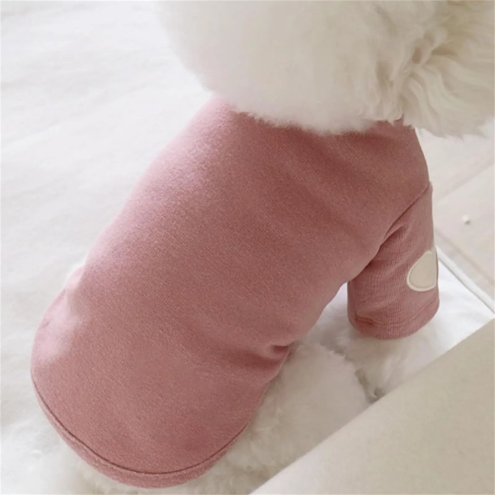 Yaopelky Felpa per cani di taglia piccola e media, calda maglietta per animali domestici, con stampa a cuore, per cuccioli di gatto, gattino, chihuahua schnauzer (rosa, XS) - immagine 6