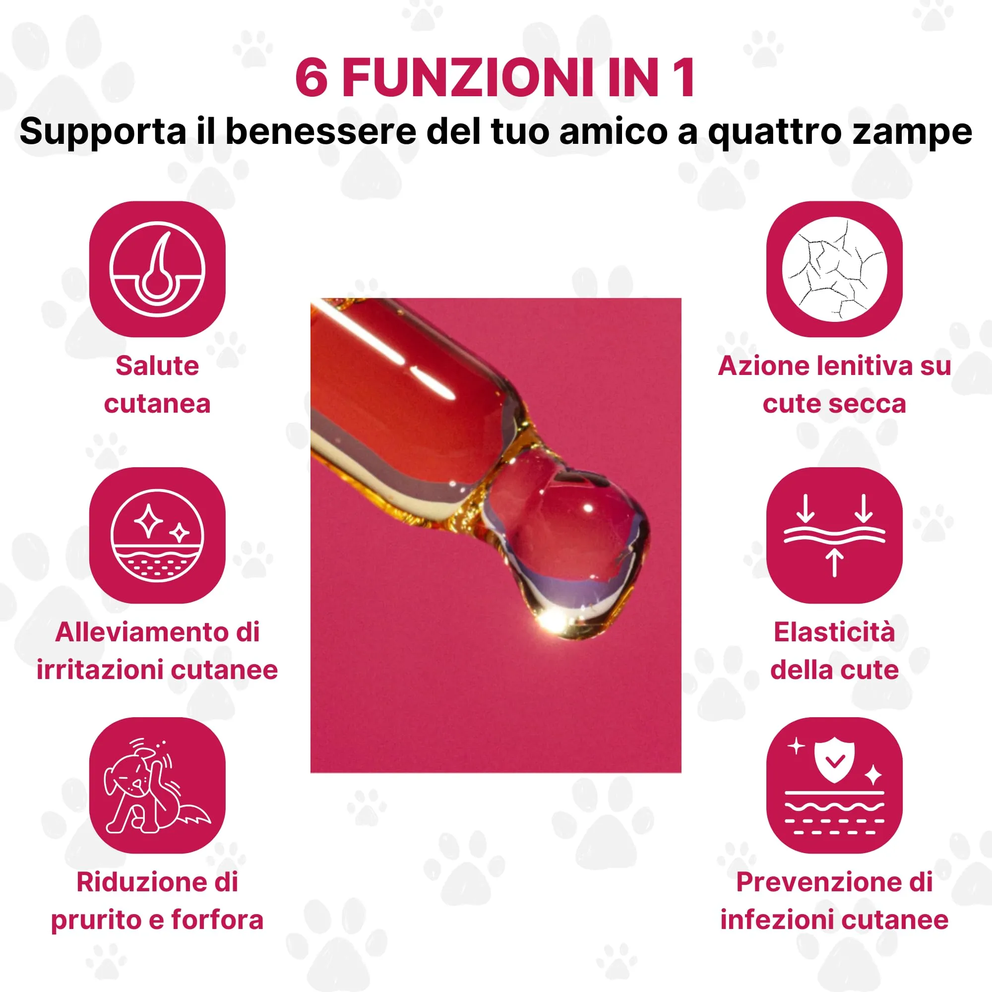 DermaPet Integratore Dermatite per Cute Cani e Gatti | Lenitivo Anti Rossore Naturale con Olio di Ribes | Prurito Cane e Gatto | 25ml | Integratori Olio contro Dermatiti Made in Italy | Longevity Pet - immagine 5