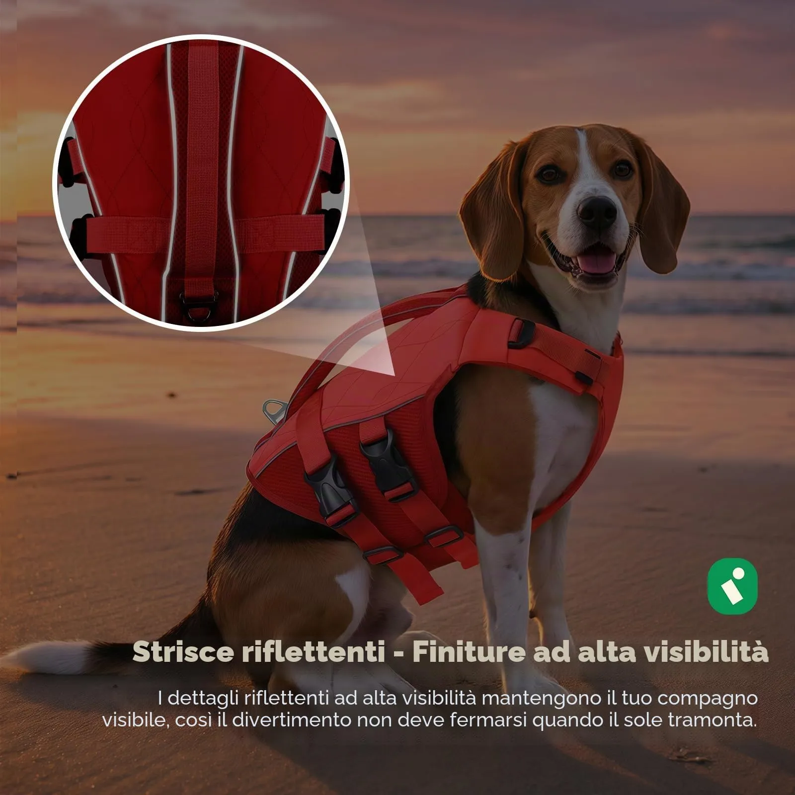 KONVINIT Giubbotto Salvagente per Cani - Giubbotto di Salvataggio Regolabile con Maniglia e Strisce Riflettenti, per Mare, Piscina, Lago, Canoa | KONVINIT Dog Life Jacket - immagine 6