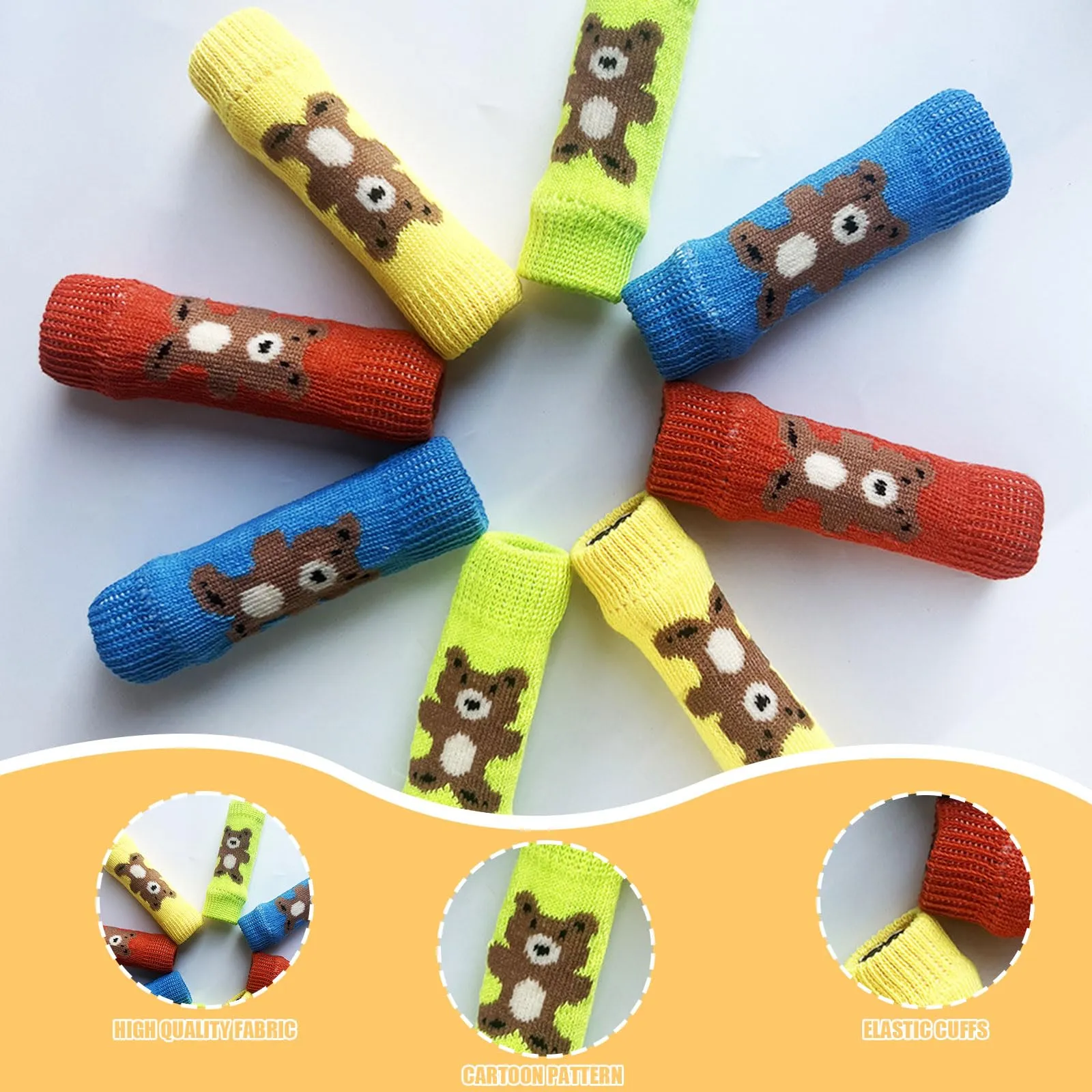 Scaldamuscoli per cani, 4 pezzi, protezione per gomito per cani, morbidi e caldi, in maglia, per gattini, cuccioli, cani di piccola taglia e gatti (blu, S) - immagine 4