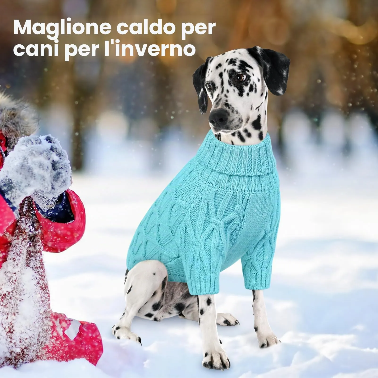 Queenmore Maglione Cane Piccola, Morbida e Calda, Maglioncino Cane per Maltese, Chihuahua, Yorkshire Terrier e Razze Mini, Lago blu, XS - immagine 6