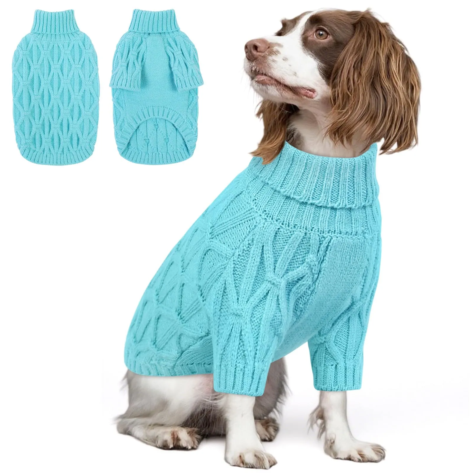Queenmore Maglione per Whippet, Maglioncino Cane Morbida e Calda, Felpa Cane Grande per Labrador, Golden Retriever e Border Collie, Lago blu, XL - immagine 1