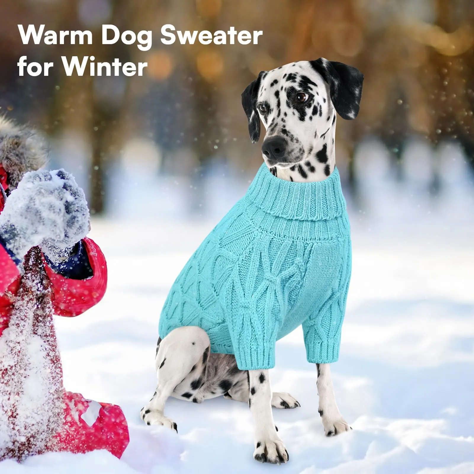 Queenmore Maglione per Whippet, Maglioncino Cane Morbida e Calda, Felpa Cane Grande per Labrador, Golden Retriever e Border Collie, Lago blu, XL - immagine 6
