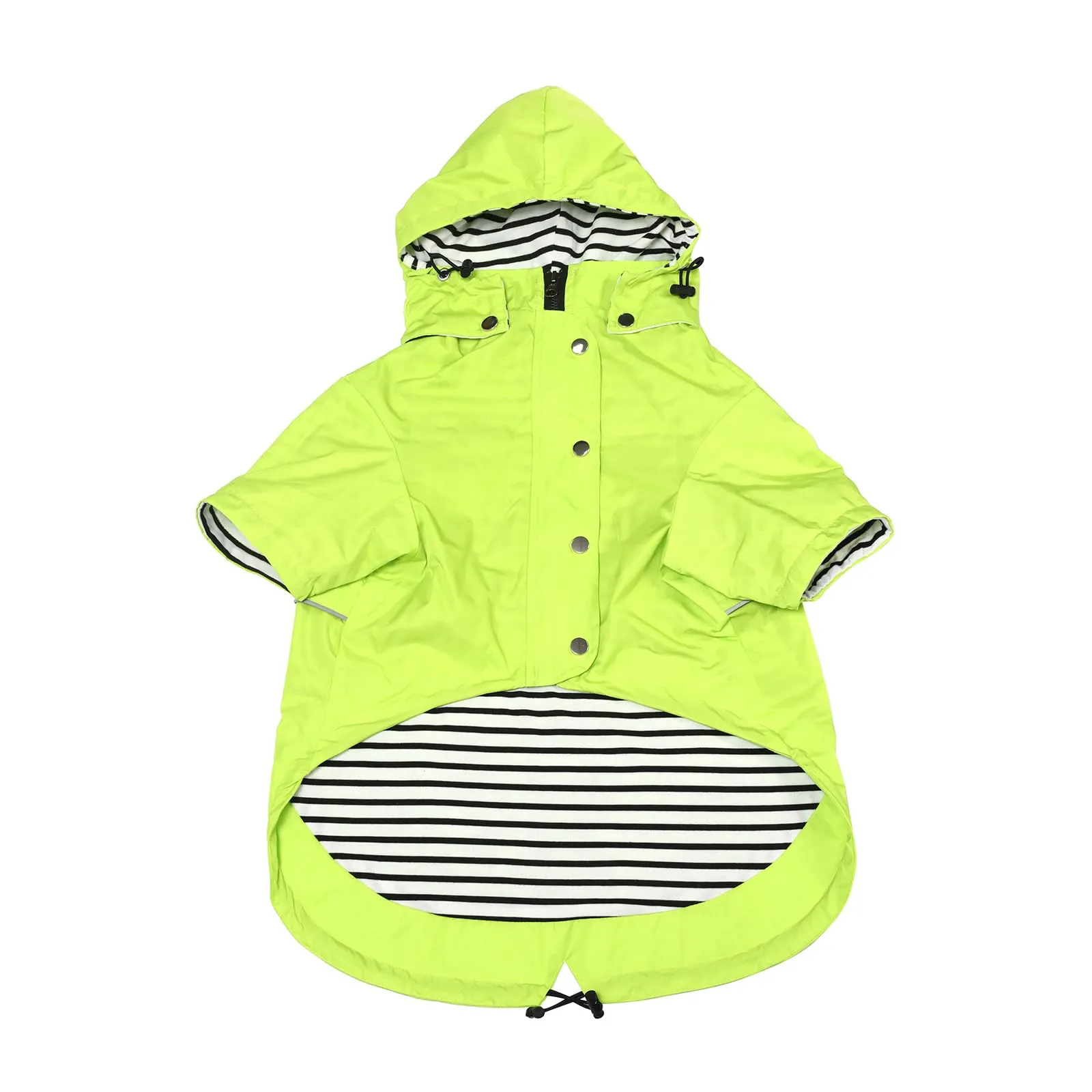 Impermeabile MOREZI per cani, antipioggia, impermeabile, traspirante, con cerniera, coulisse regolabile, cappuccio staccabile, adatto a cani di piccola e media taglia-Verde-S - immagine 1