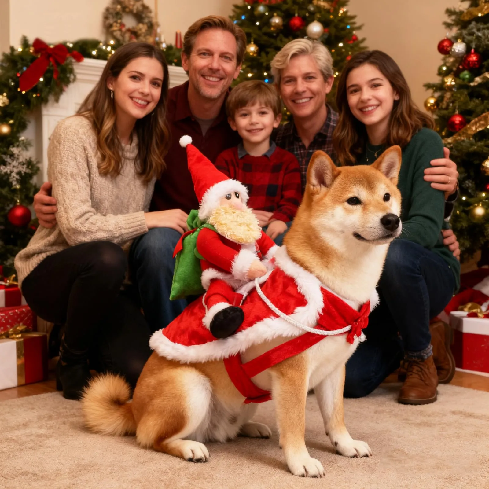 QKURT Abito Natalizio per Cani, Costumi Di Natale Per Cani - immagine 7