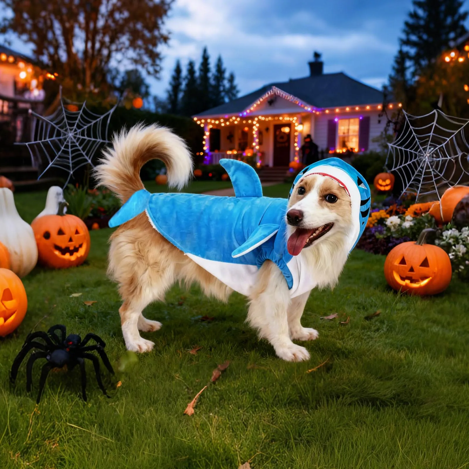 Puluole Costume da squalo per cane e gatto, per cosplay (2XL) - immagine 4