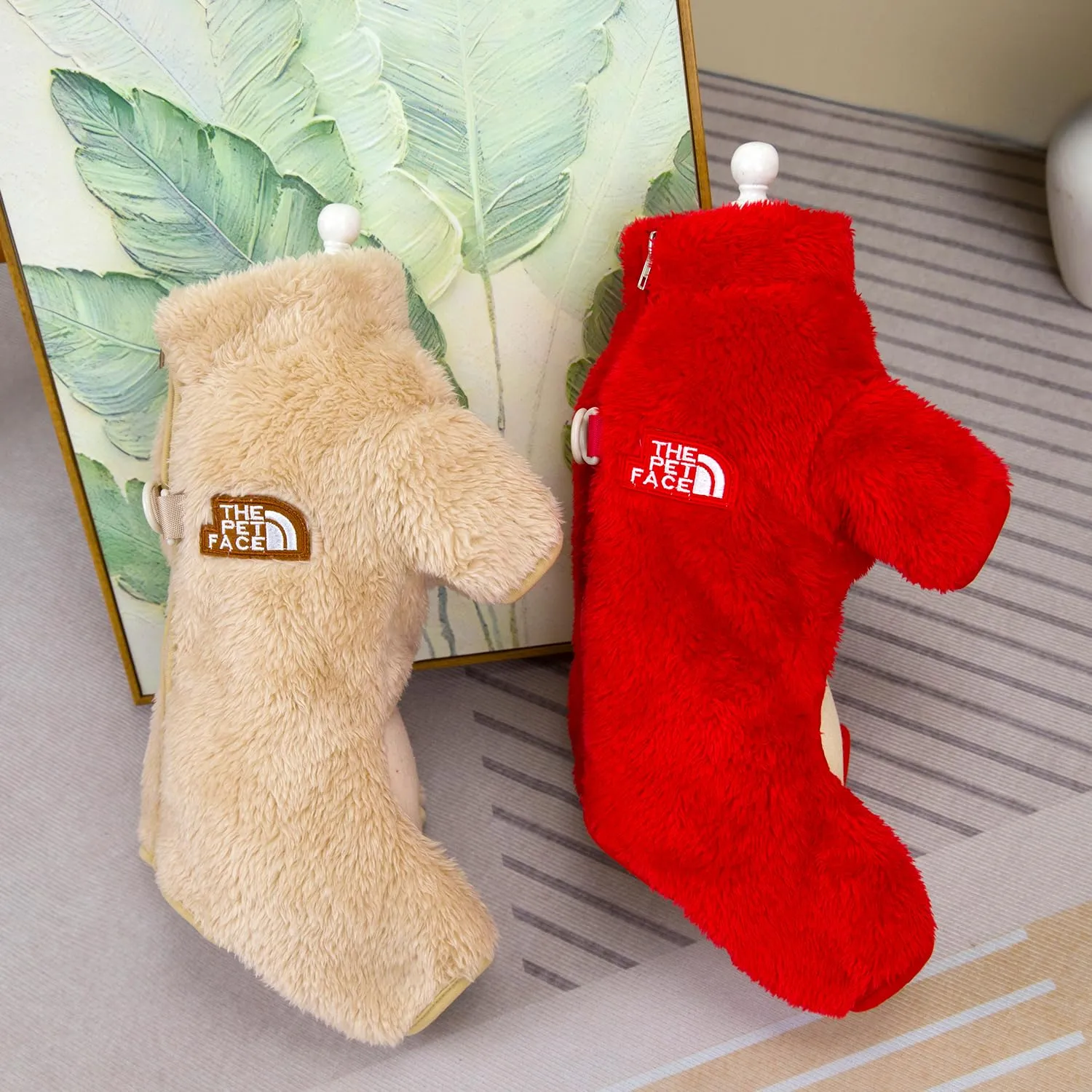 Izefia Cane Maglione Vestiti Abbigliamento Pile Maglioni di Lana Tutina Inverno Caldo Felpa Camicia 4 Gambe Tuta Pigiama Alla Moda Pet Face Modello Maglione per Cani di Piccola Taglia Gatto Medio - immagine 7
