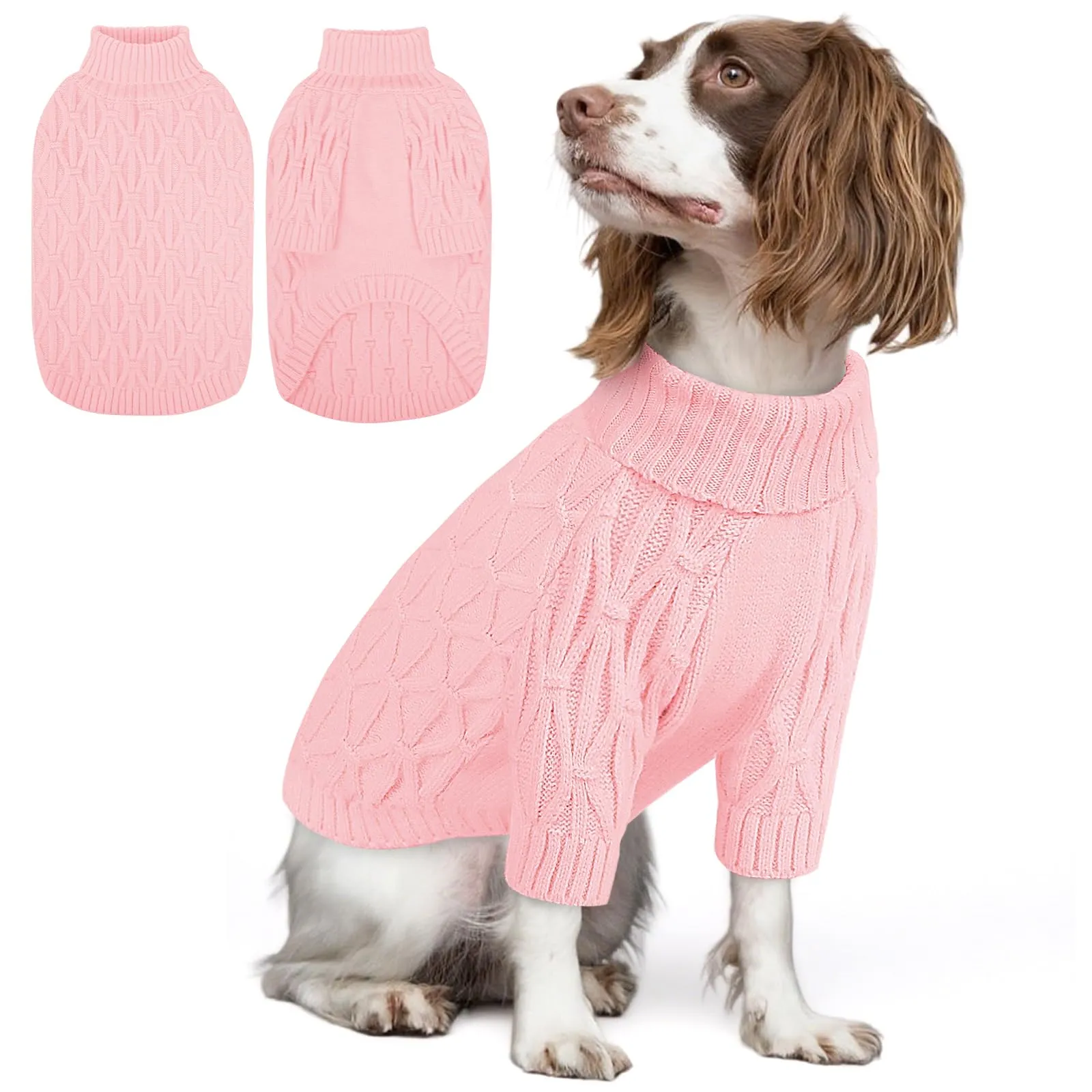 Queenmore Maglione per Whippet, Maglioncino Cane Morbida e Calda, Felpa Cane Grande per Labrador, Golden Retriever e Border Collie, Rosa, XL - immagine 1