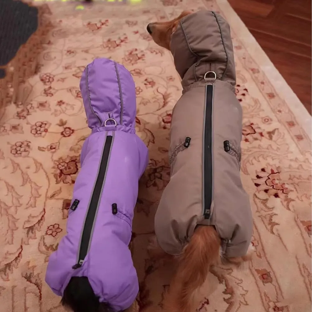 Cappotto Invernale Per Bassotti, Cappotto Caldo Per Cani Per Il Freddo, Giacca Calda Antivento A 4 Zampe Per Cani Con Cerniera, Giacca Morbida A Collo Alto Per Cani Di Piccola Taglia,Marrone,XL - immagine 5